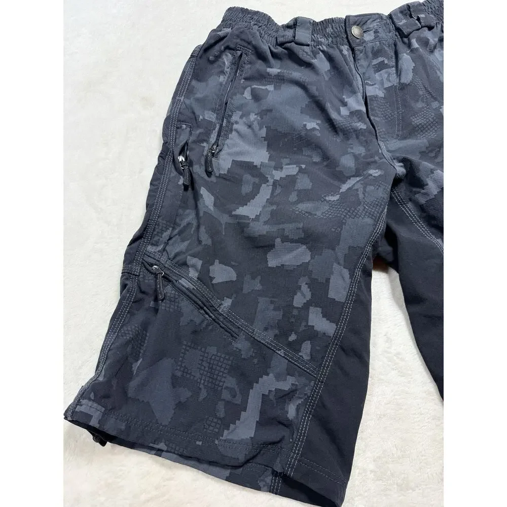 Endura Hummvee Mountain Bike Shorts Mens XL Grey Digital Camo MTB Cycling Cargo